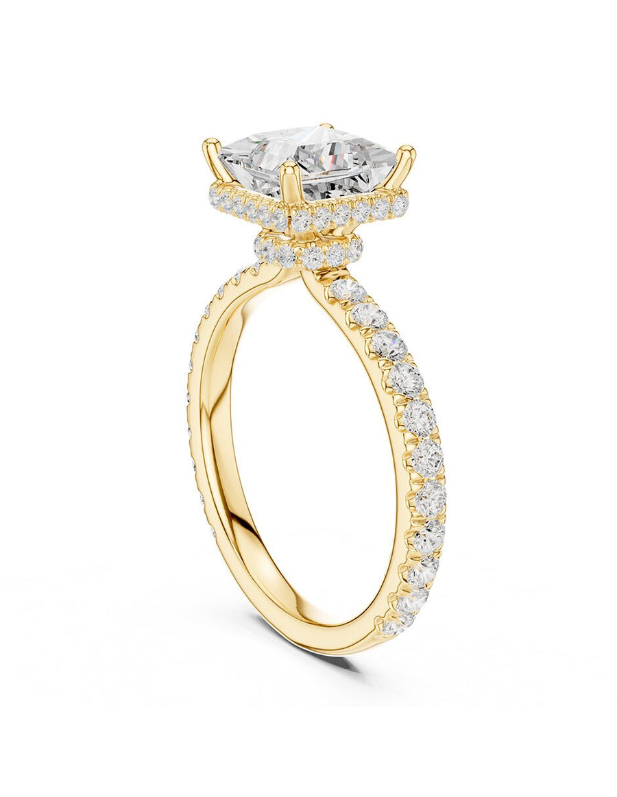 Anillo de compromiso - piedras laterales - AMORE162-PR-LG