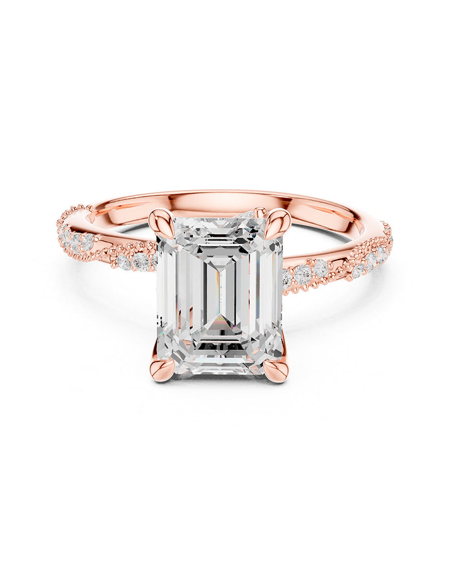 Montura para personalizar - piedras laterales - AMORE164-EM