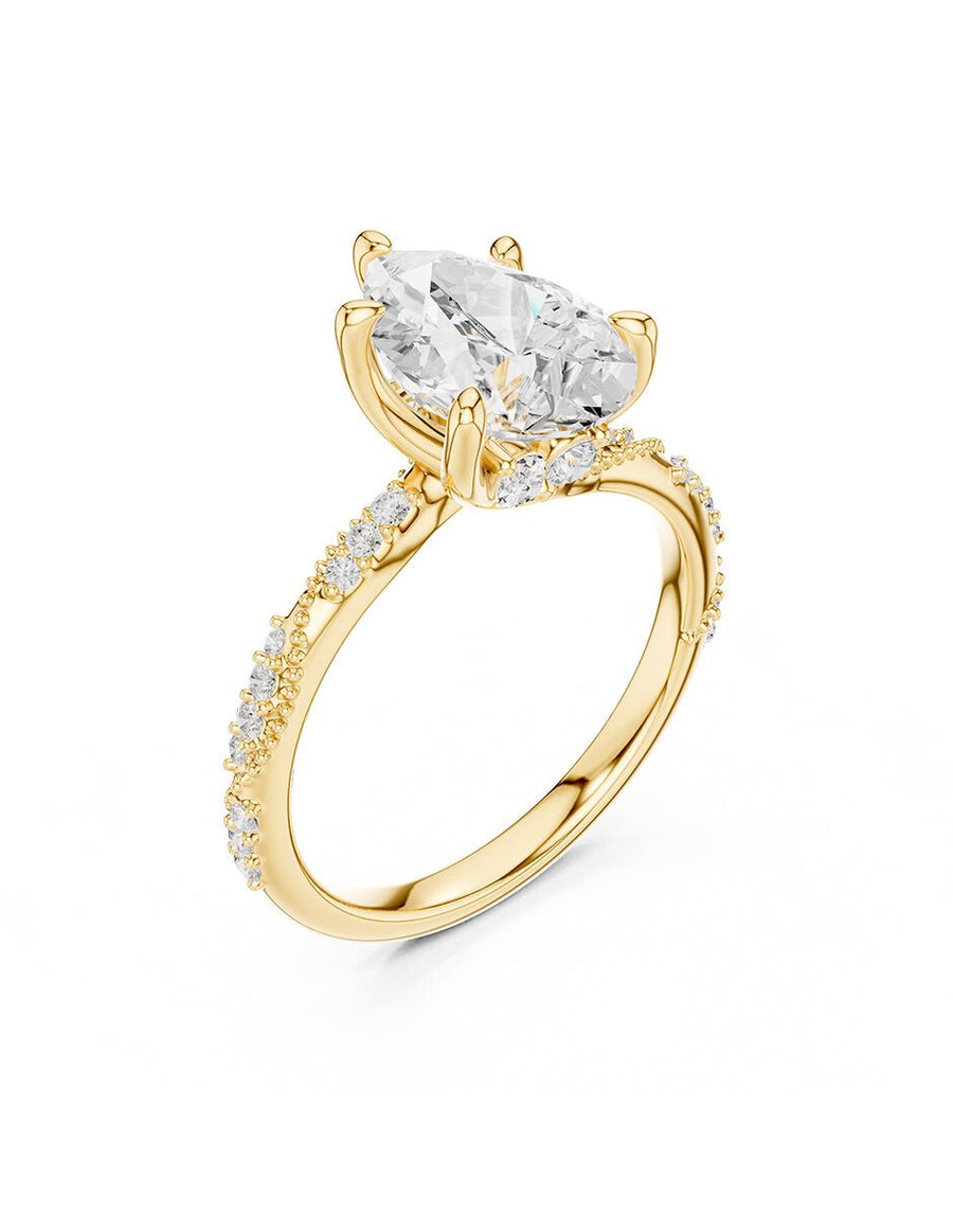 Anillo de compromiso - piedras laterales - AMORE164-PE-LG