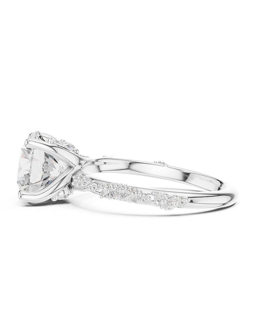 Anillo de compromiso - piedras laterales - AMORE164-RD-LG