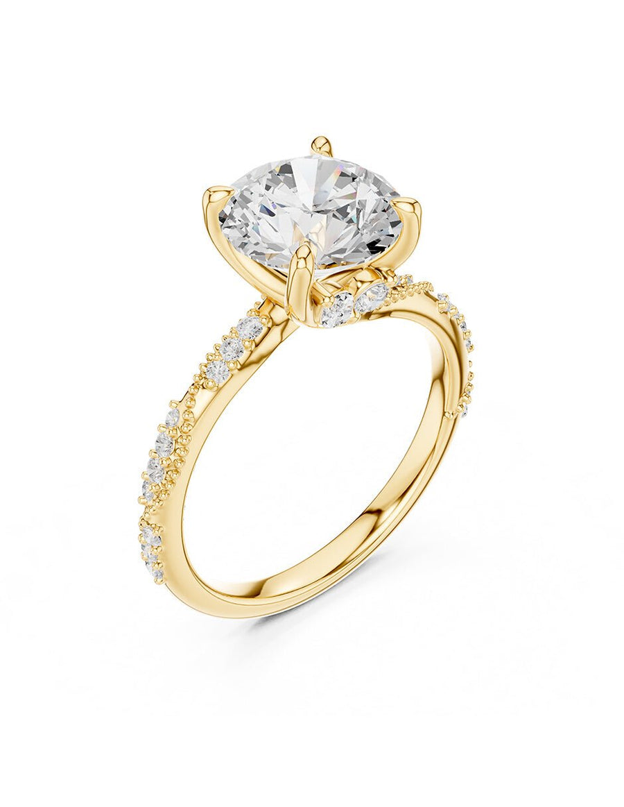 Anillo de compromiso - piedras laterales - AMORE164-RD-LG