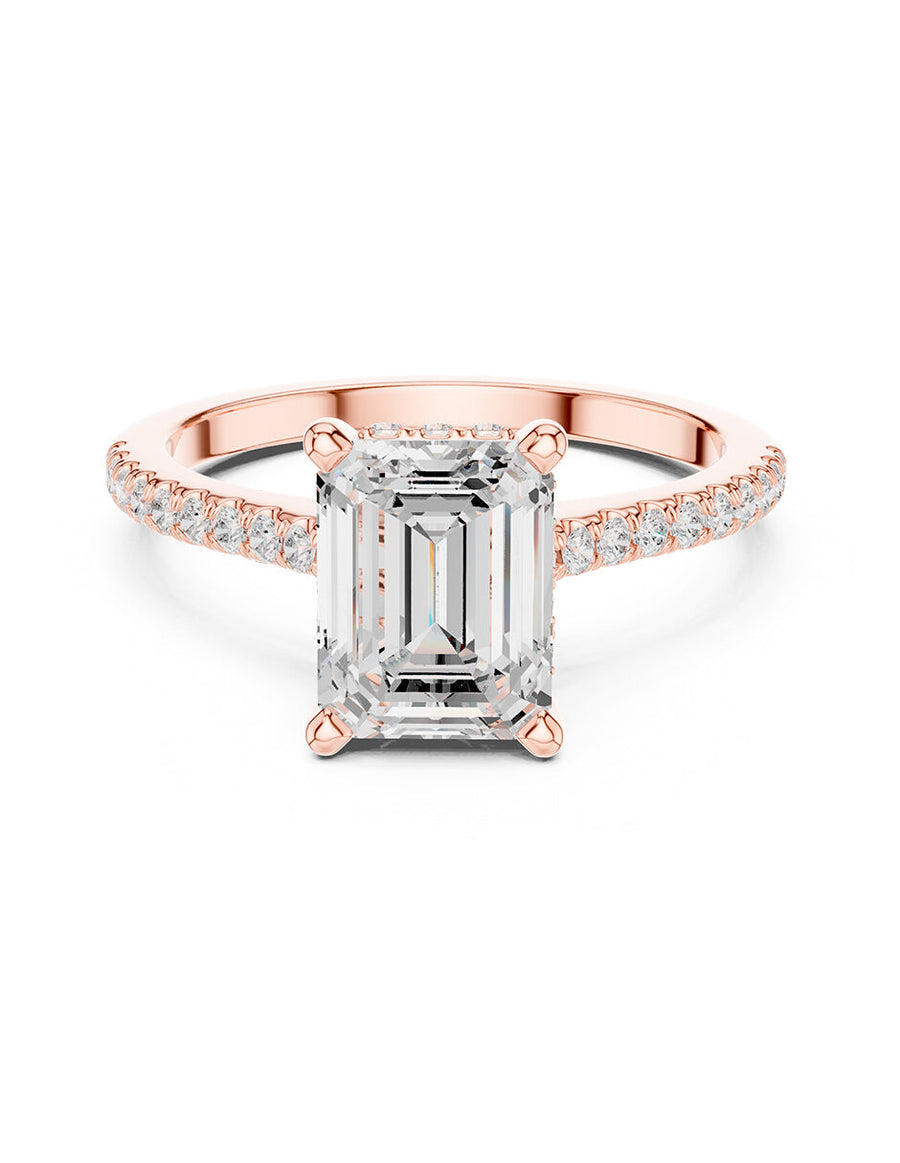 Montura para personalizar - piedras laterales - AMORE166-EM