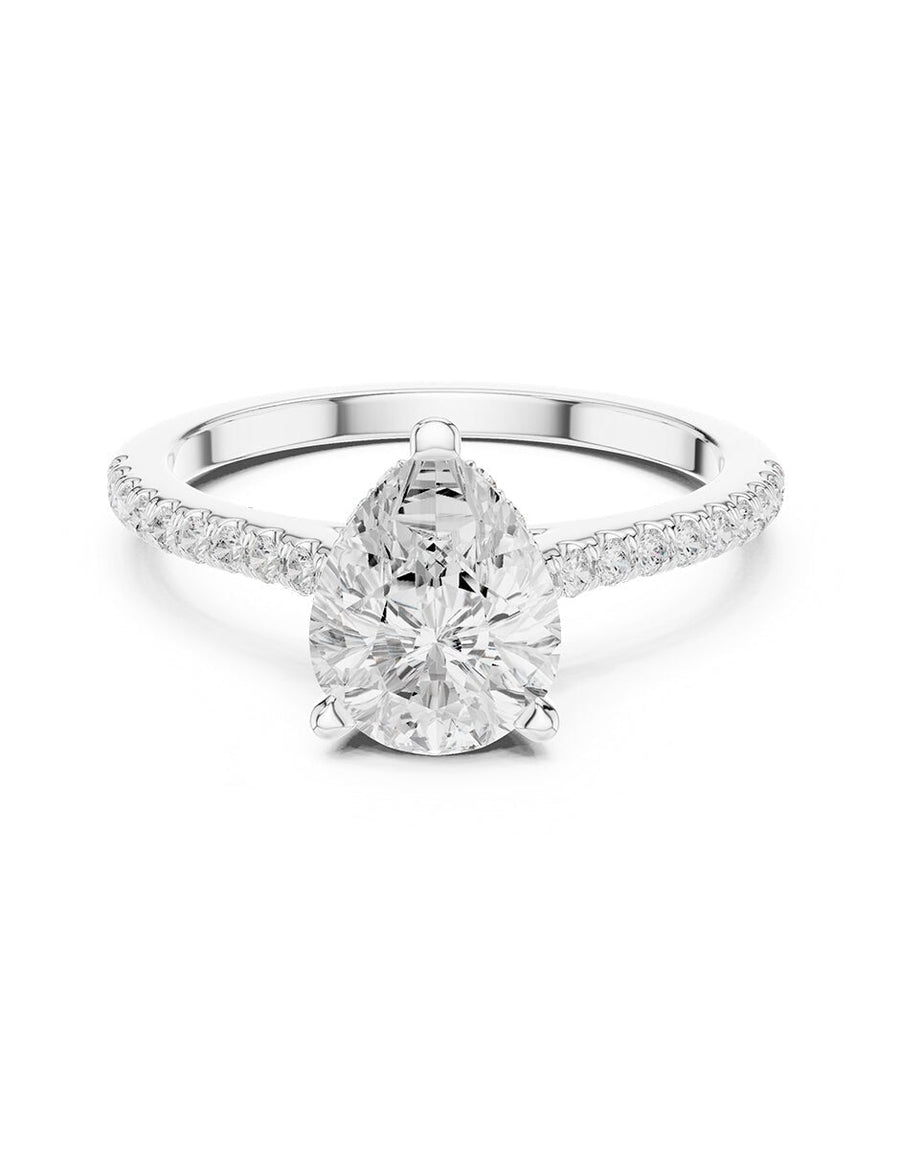 Anillo de compromiso - piedras laterales - AMORE166-PE-LG