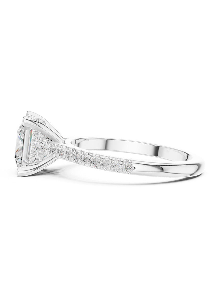 Montura para personalizar - piedras laterales - AMORE166-PR