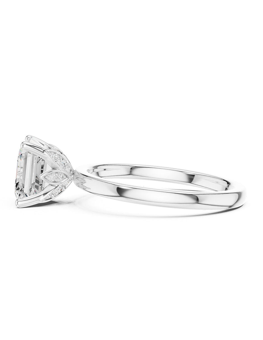 Anillo de compromiso - piedras laterales - AMORE167-AS-LG