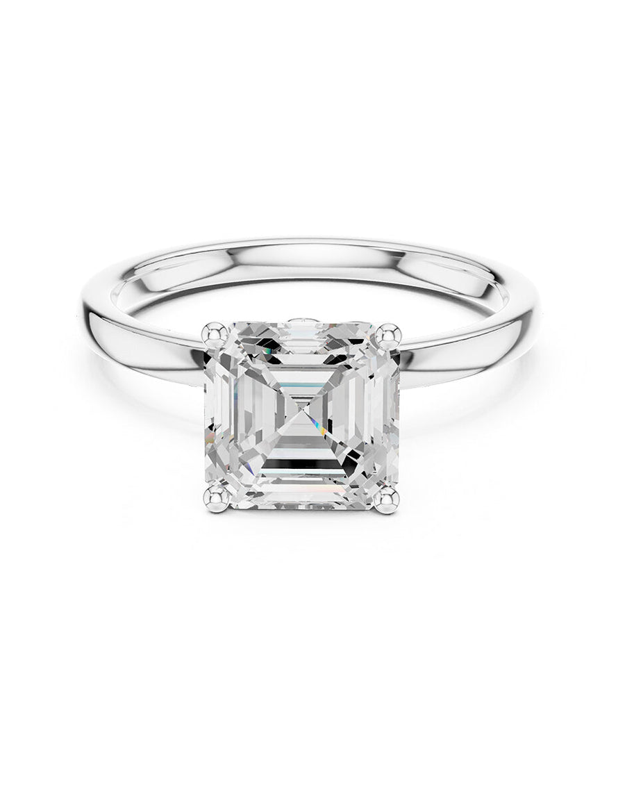 Anillo de compromiso - piedras laterales - AMORE167-AS-LG