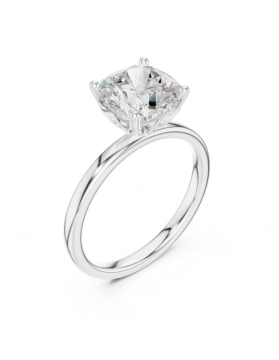 Anillo de compromiso - piedras laterales - AMORE167-CU-LG