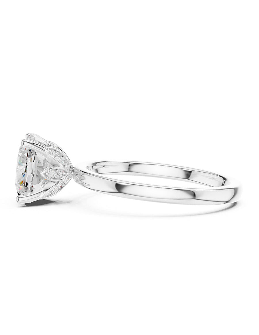 Anillo de compromiso - piedras laterales - AMORE167-CU-LG