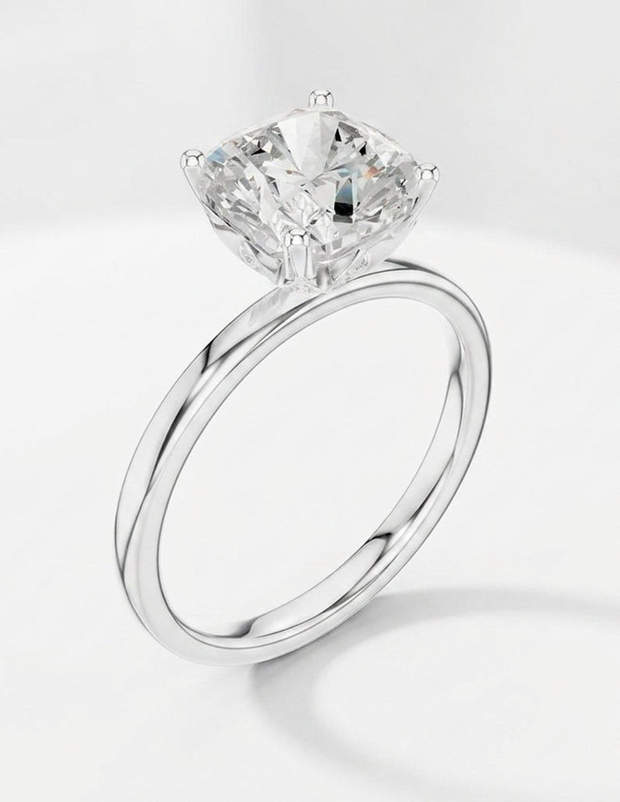 Anillo de compromiso - piedras laterales - AMORE167-CU-LG