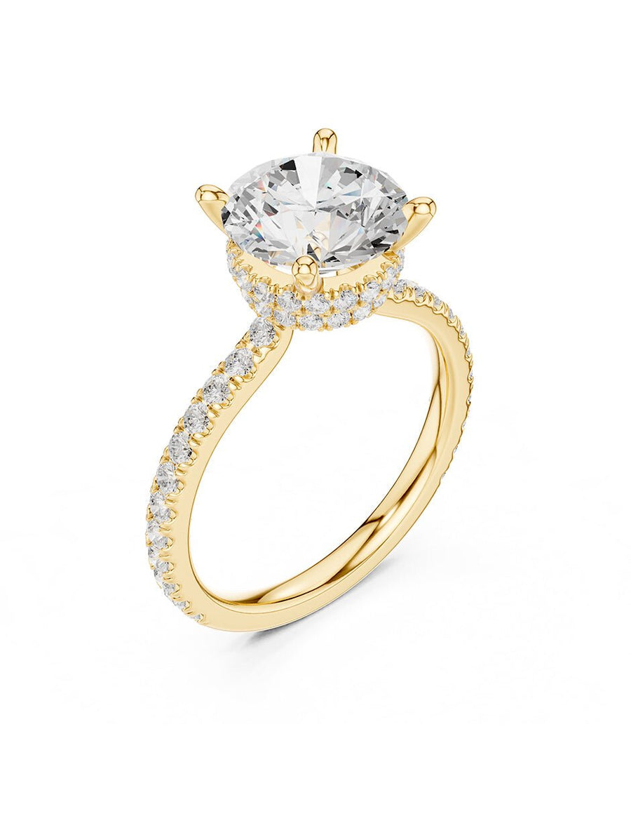 Anillo de compromiso - piedras laterales - AMORE168-RD-LG