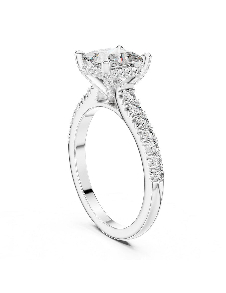 Anillo de compromiso - piedras laterales - AMORE169-PR-LG