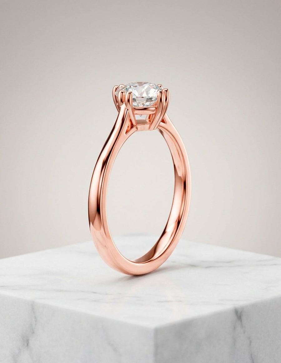 Anillo de Compromiso - solitario - AMORE17-RD-CZ