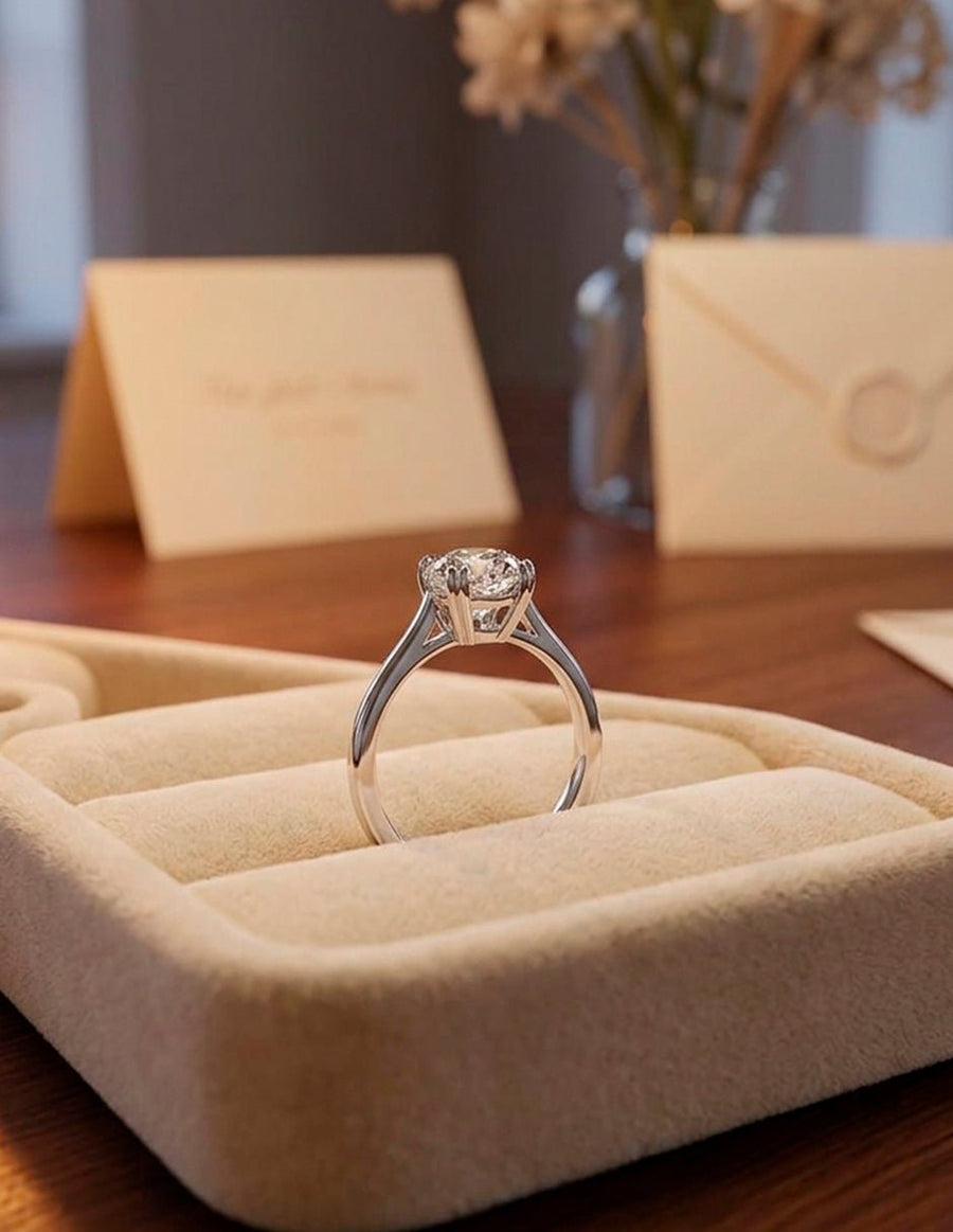 Anillo de Compromiso - solitario - AMORE17-RD-CZ