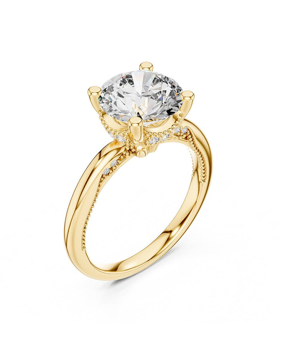 Anillo de compromiso - piedras laterales - AMORE170-RD-LG