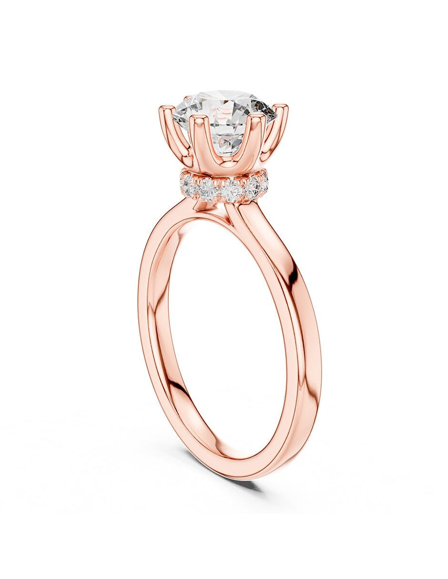 Anillo de compromiso - piedras laterales - AMORE171-RD-LG