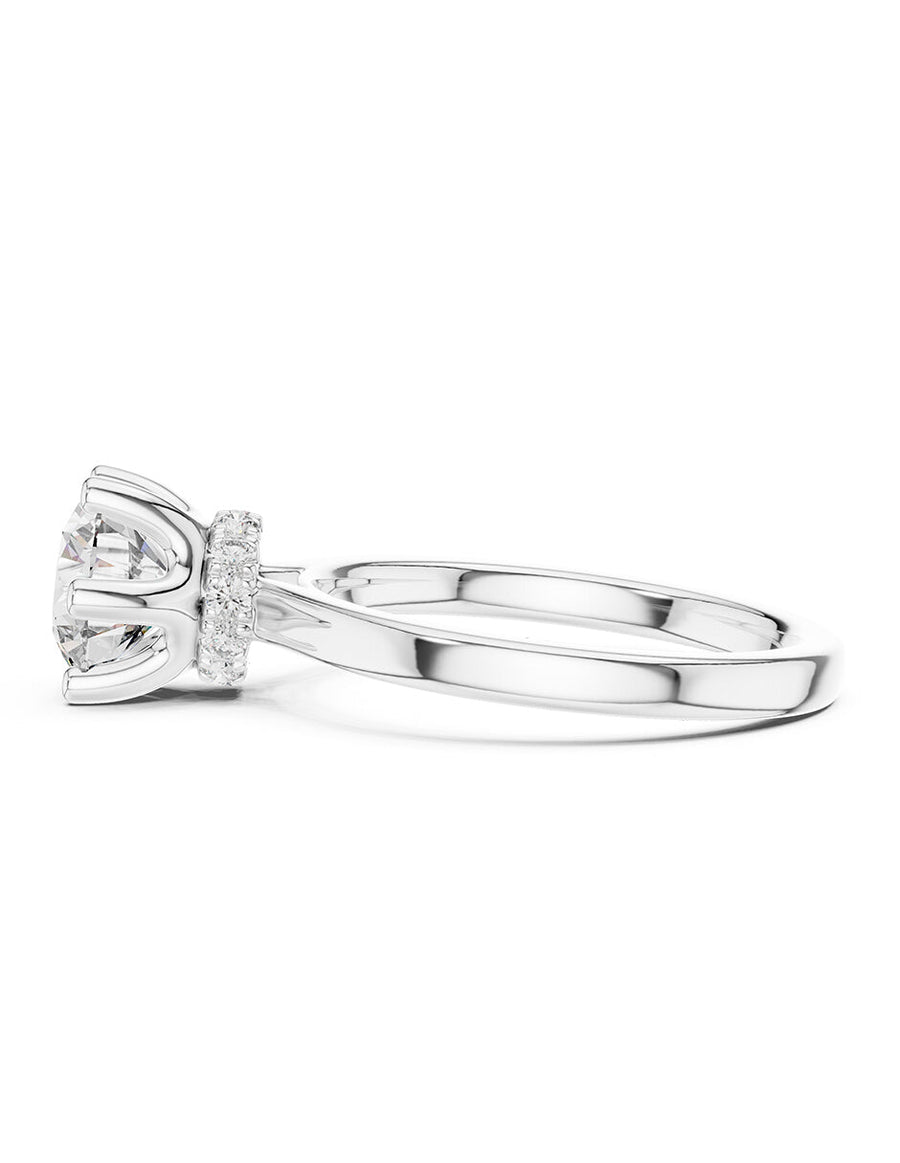 Anillo de compromiso - piedras laterales - AMORE171-RD-LG