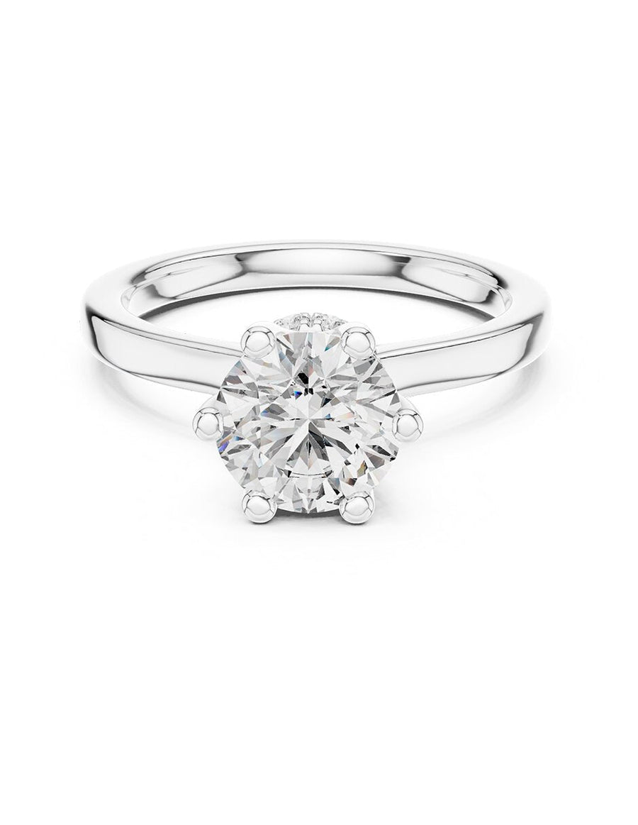 Anillo de compromiso - piedras laterales - AMORE171-RD-LG