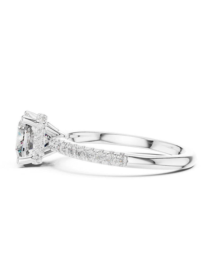 Anillo de compromiso - piedras laterales - AMORE172-CU-LG