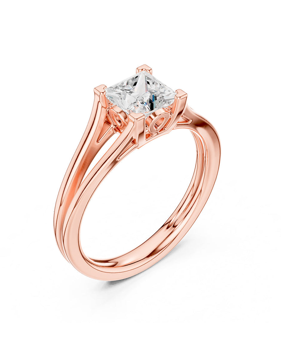 Anillo de Compromiso - solitario - AMORE18-PR-CZ