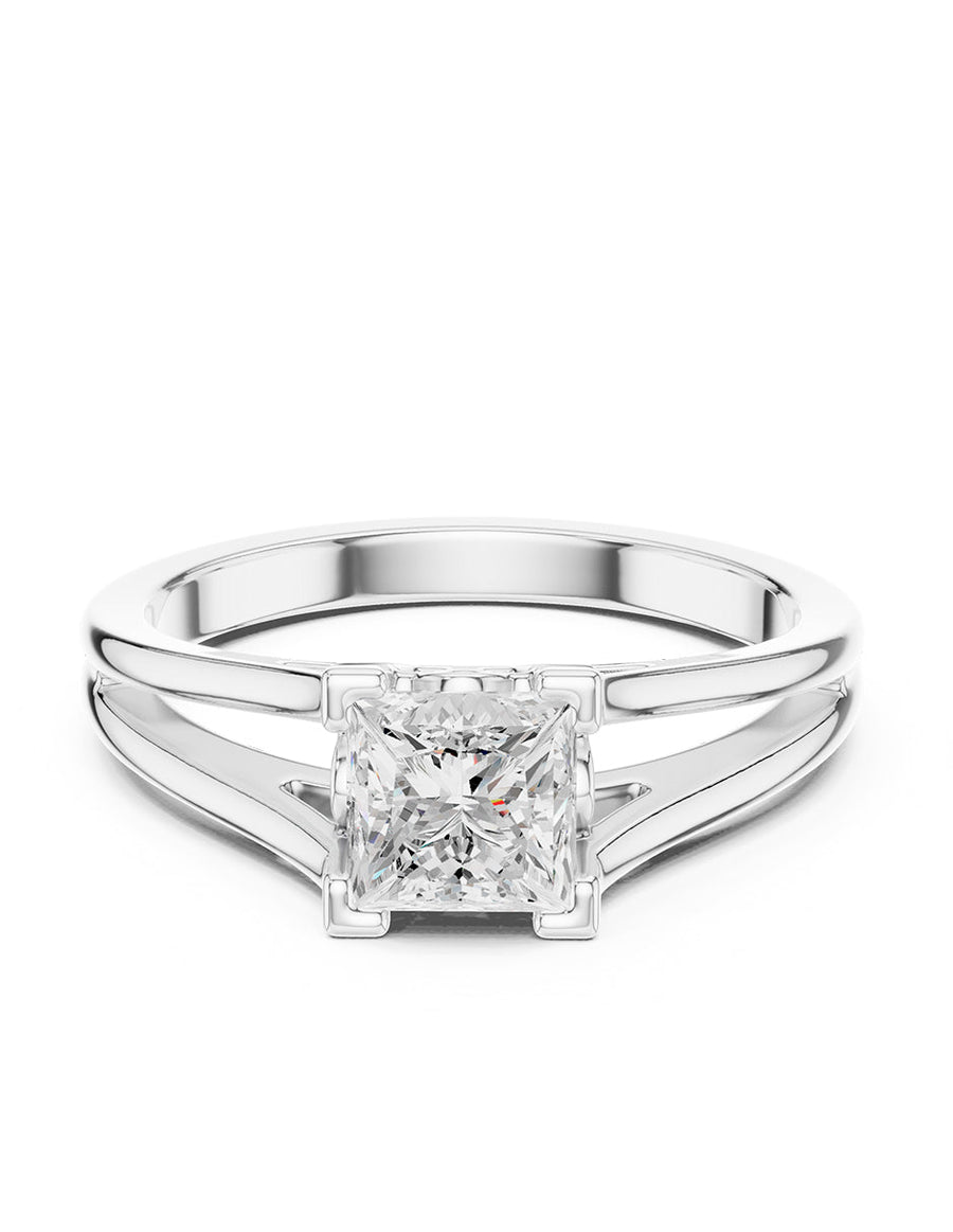 Anillo de Compromiso - solitario - AMORE18-PR-CZ