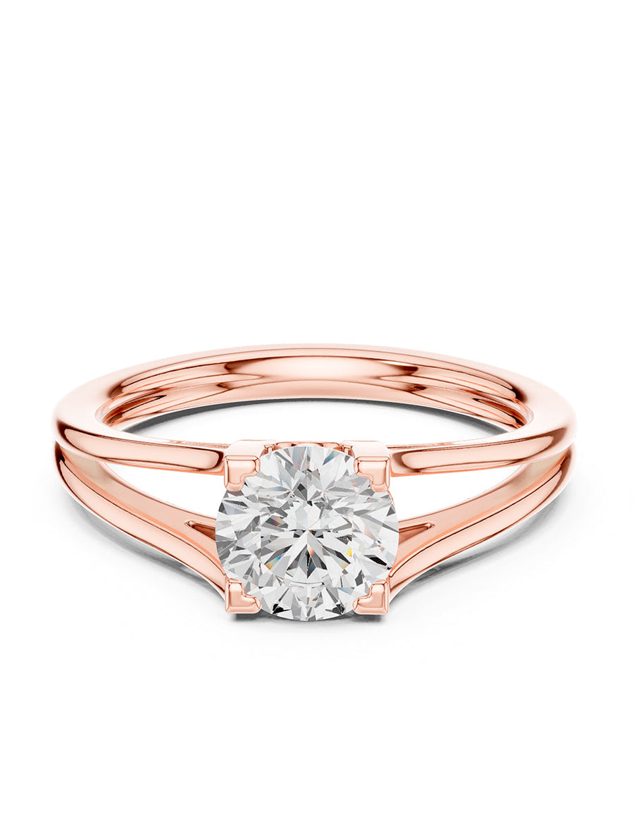 Anillo de Compromiso - solitario - AMORE18-RD-CZ