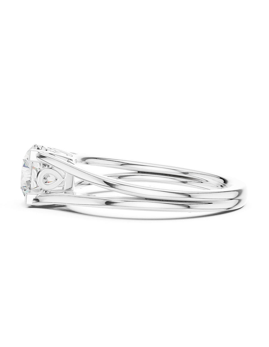 Anillo de Compromiso - solitario - AMORE18-RD-CZ
