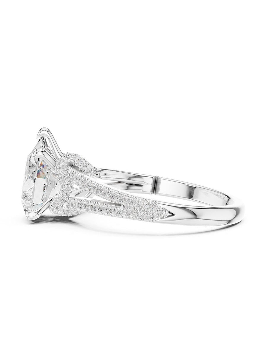 Anillo de compromiso - piedras laterales - AMORE184-PE-LG