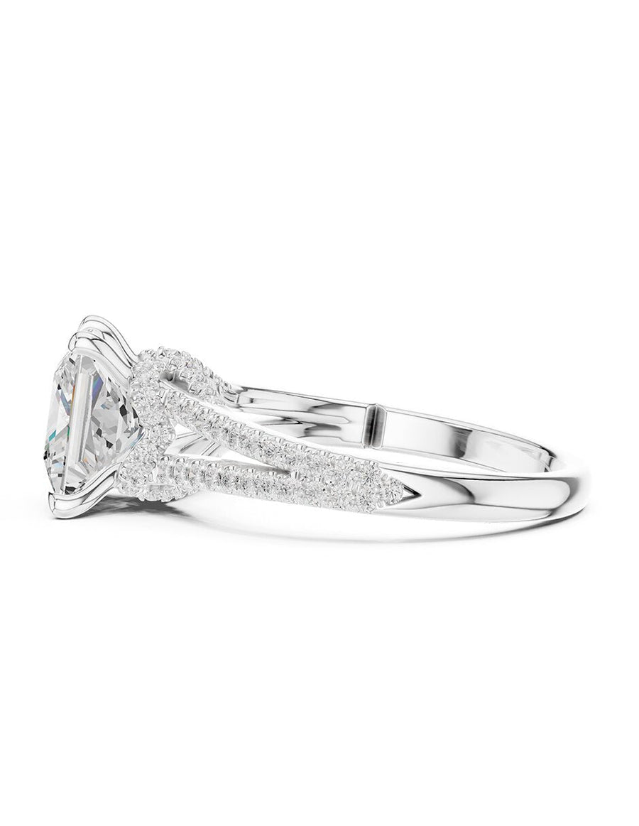 Anillo de compromiso - piedras laterales - AMORE184-PR-LG