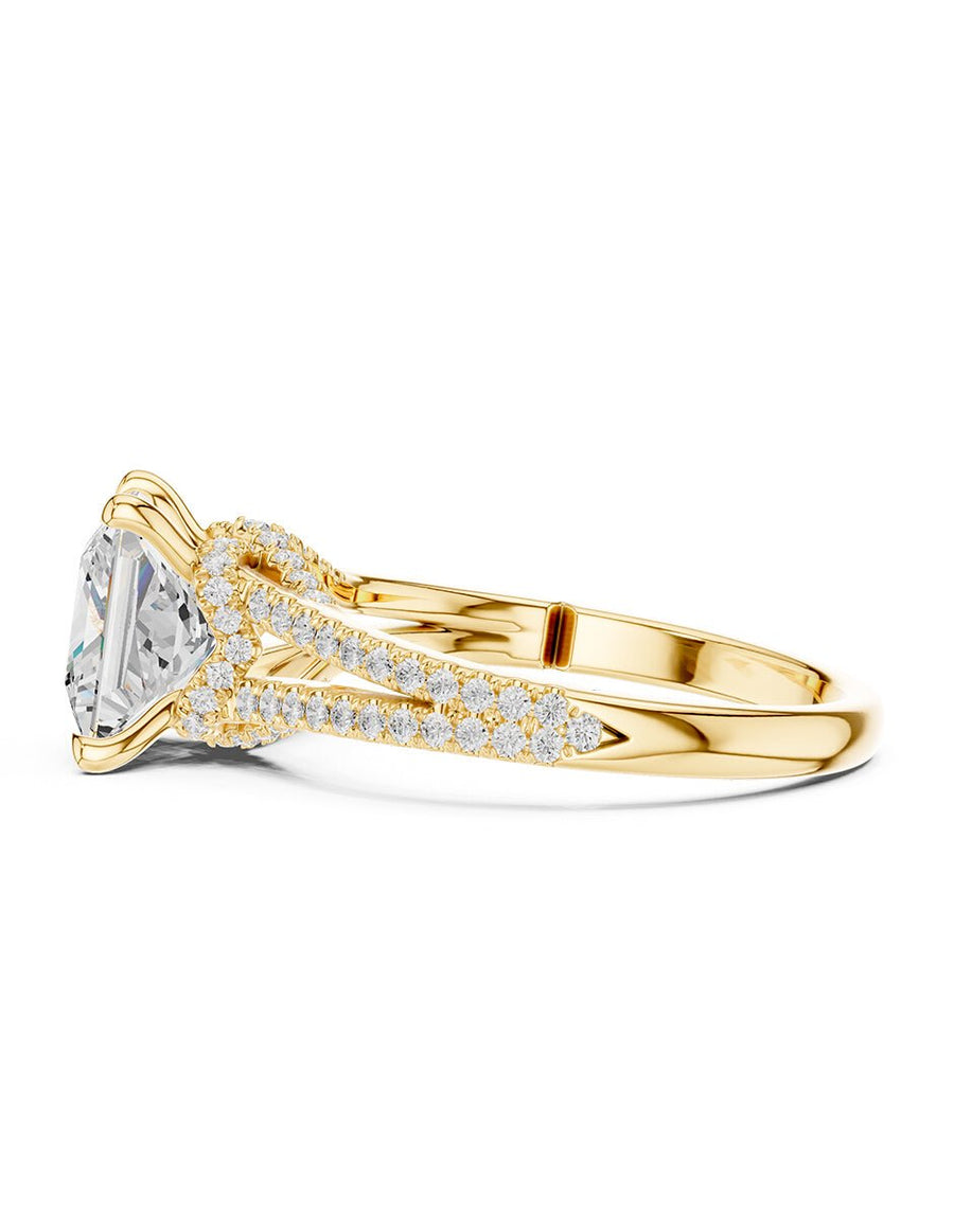 Anillo de compromiso - piedras laterales - AMORE184-PR-LG