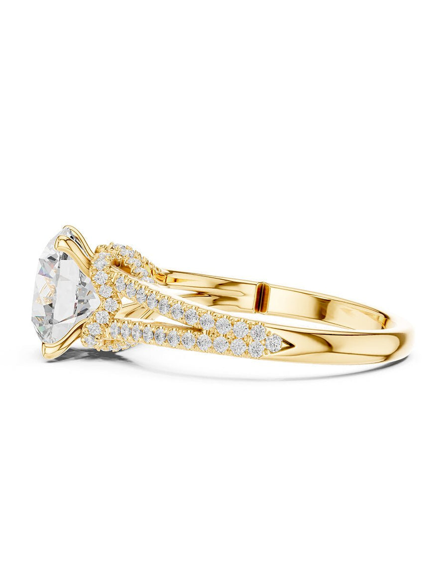 Anillo de compromiso - piedras laterales - AMORE184-RD-LG