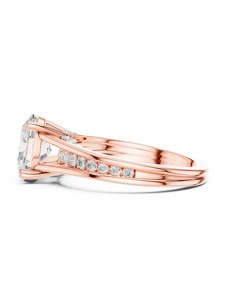 Anillo de compromiso - piedras laterales - AMORE185-OV-LG