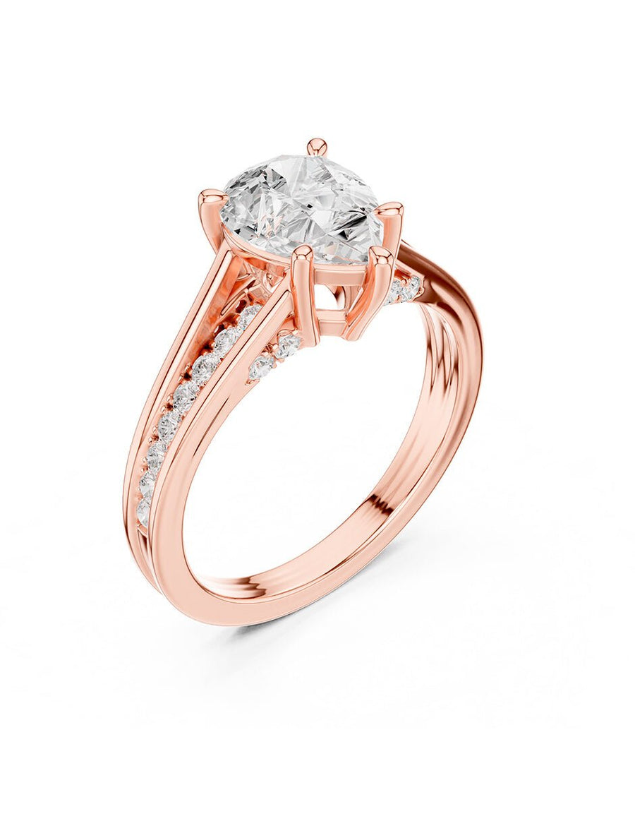 Anillo de compromiso - piedras laterales - AMORE185-PE-LG