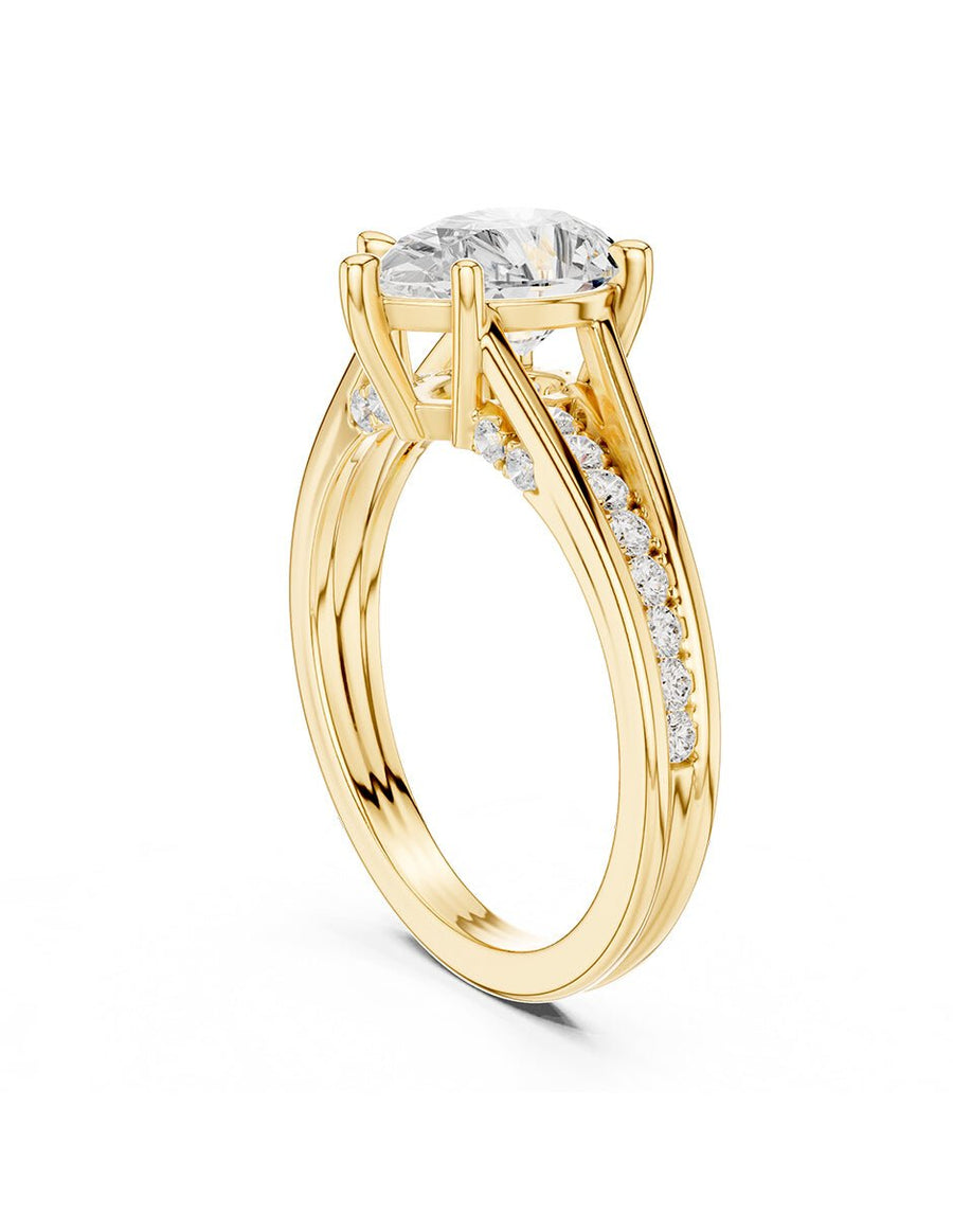 Anillo de compromiso - piedras laterales - AMORE185-PE-LG