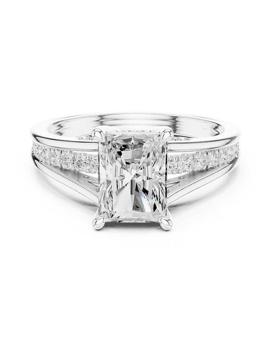 Anillo de compromiso - piedras laterales - AMORE185-RA-LG