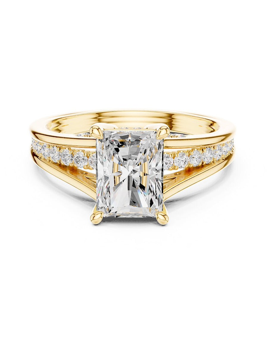 Anillo de compromiso - piedras laterales - AMORE185-RA-LG