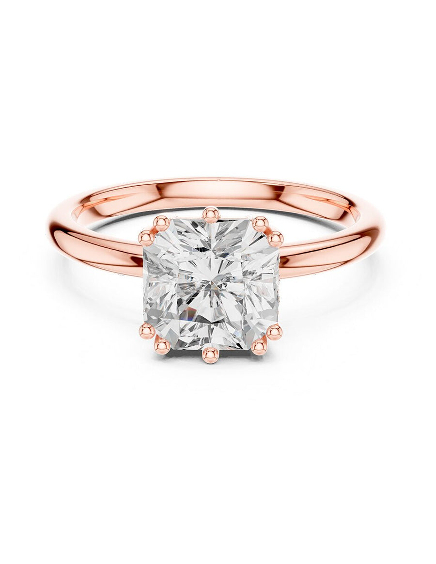 Anillo de compromiso - piedras laterales - AMORE186-AS-LG