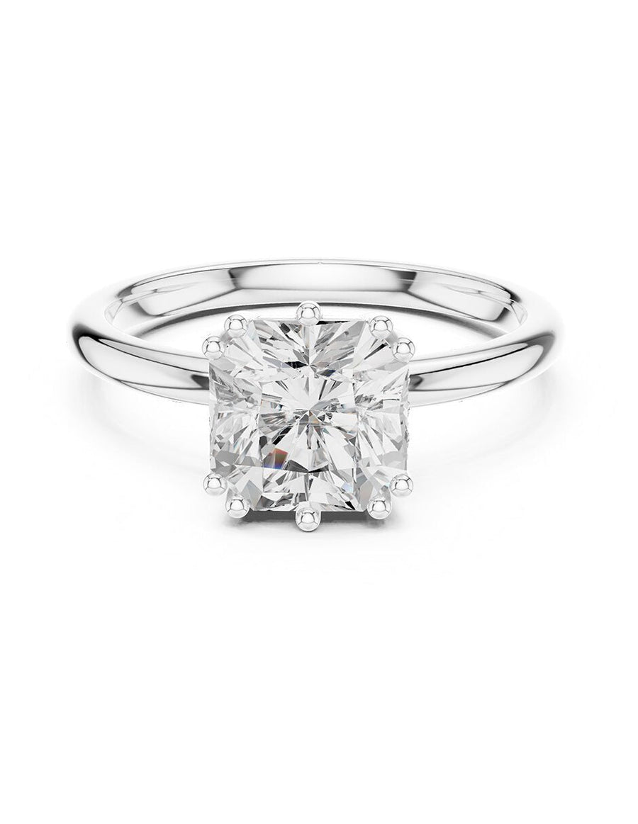 Anillo de compromiso - piedras laterales - AMORE186-AS-LG