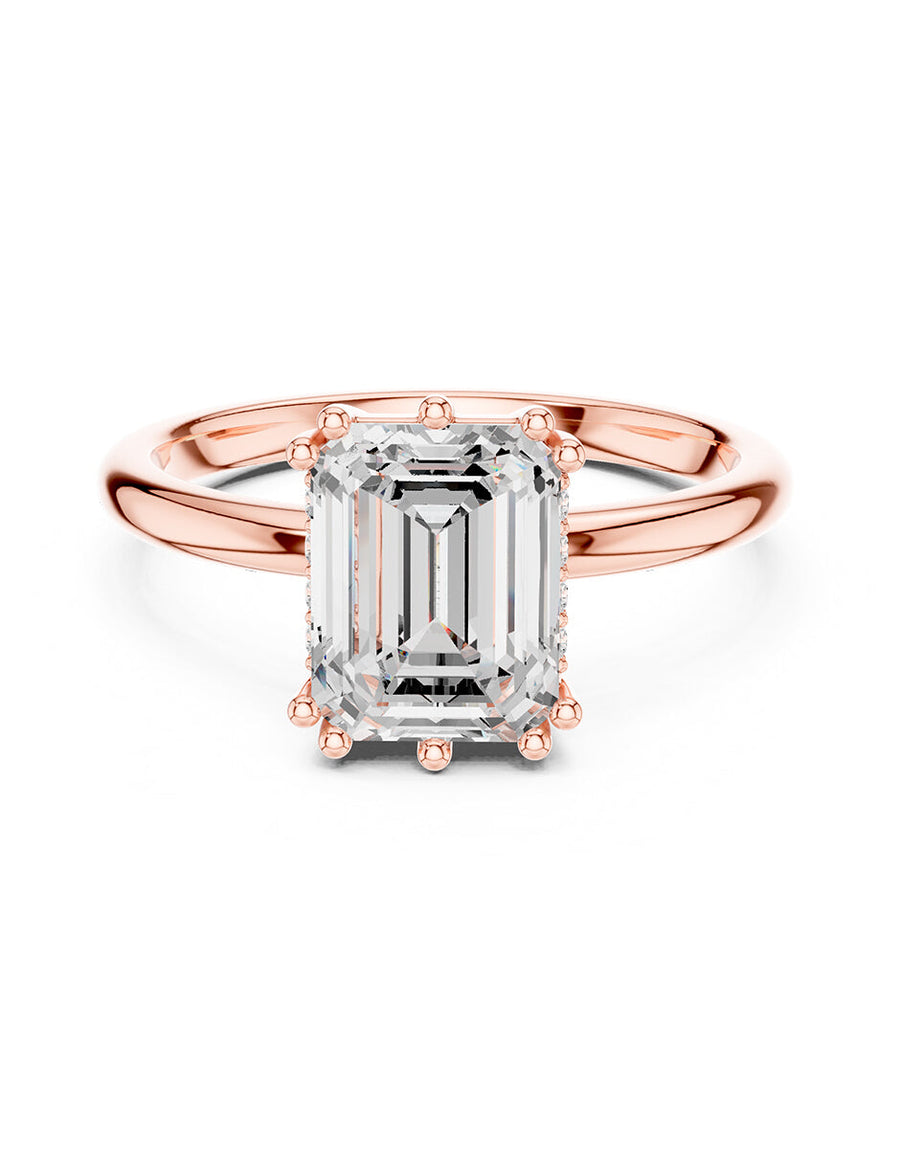 Montura para personalizar - piedras laterales - AMORE186-EM
