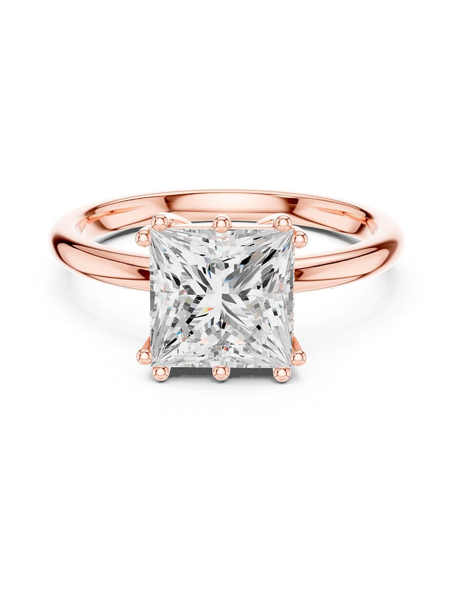 Anillo de compromiso - piedras laterales - AMORE186-PR-LG
