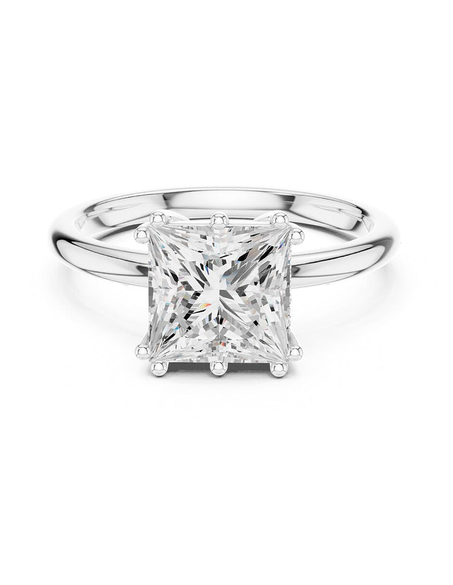 Anillo de compromiso - piedras laterales - AMORE186-PR-LG