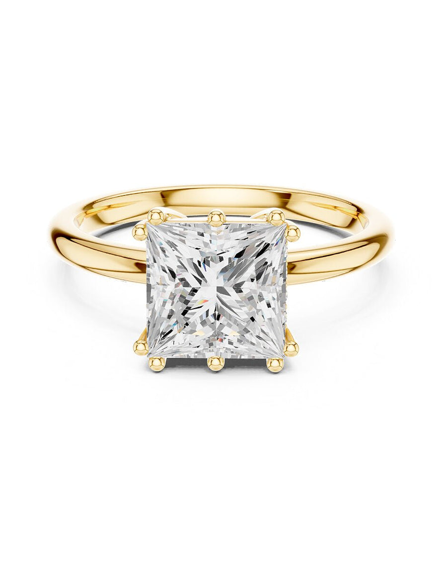 Anillo de compromiso - piedras laterales - AMORE186-PR-LG