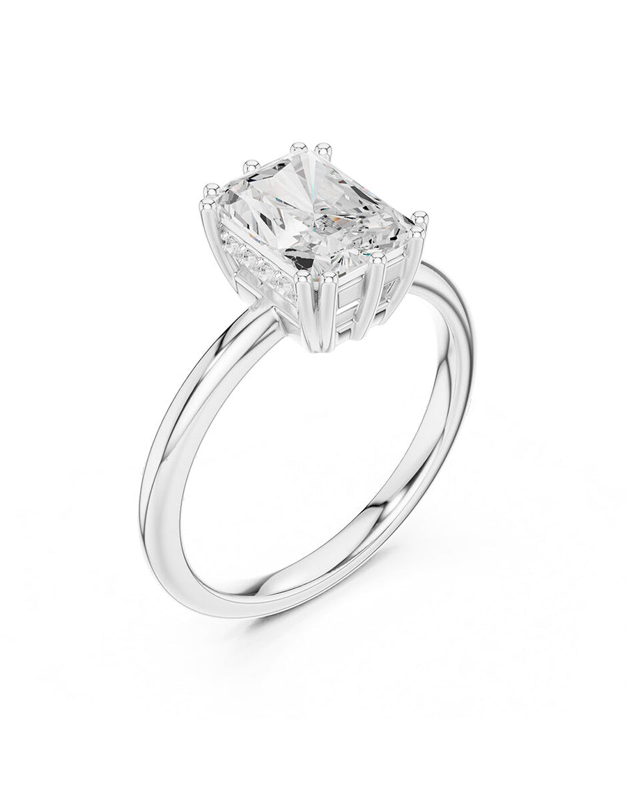 Anillo de compromiso - piedras laterales - AMORE186-RA-LG