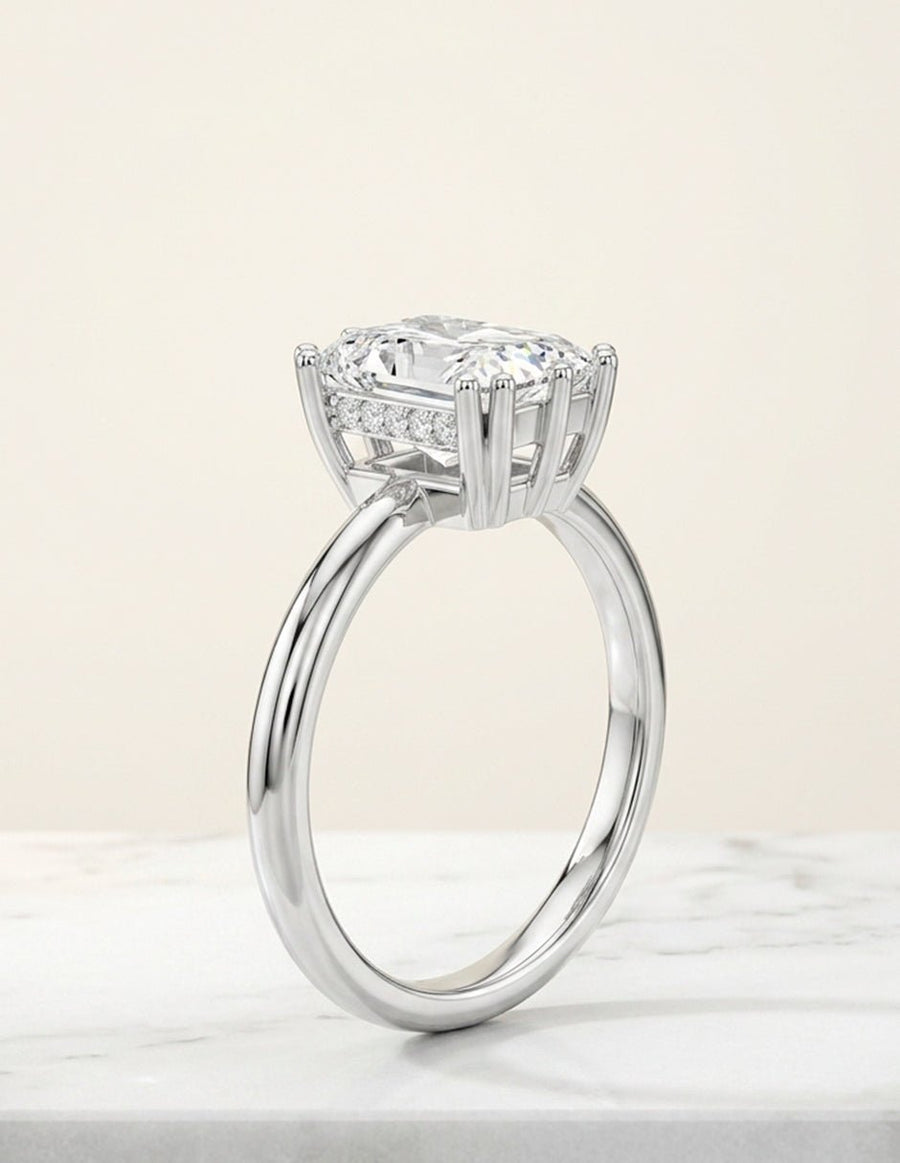 Anillo de compromiso - piedras laterales - AMORE186-RA-LG