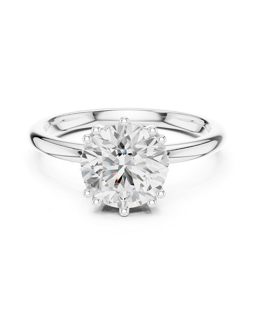 Anillo de compromiso - piedras laterales - AMORE186-RD-LG