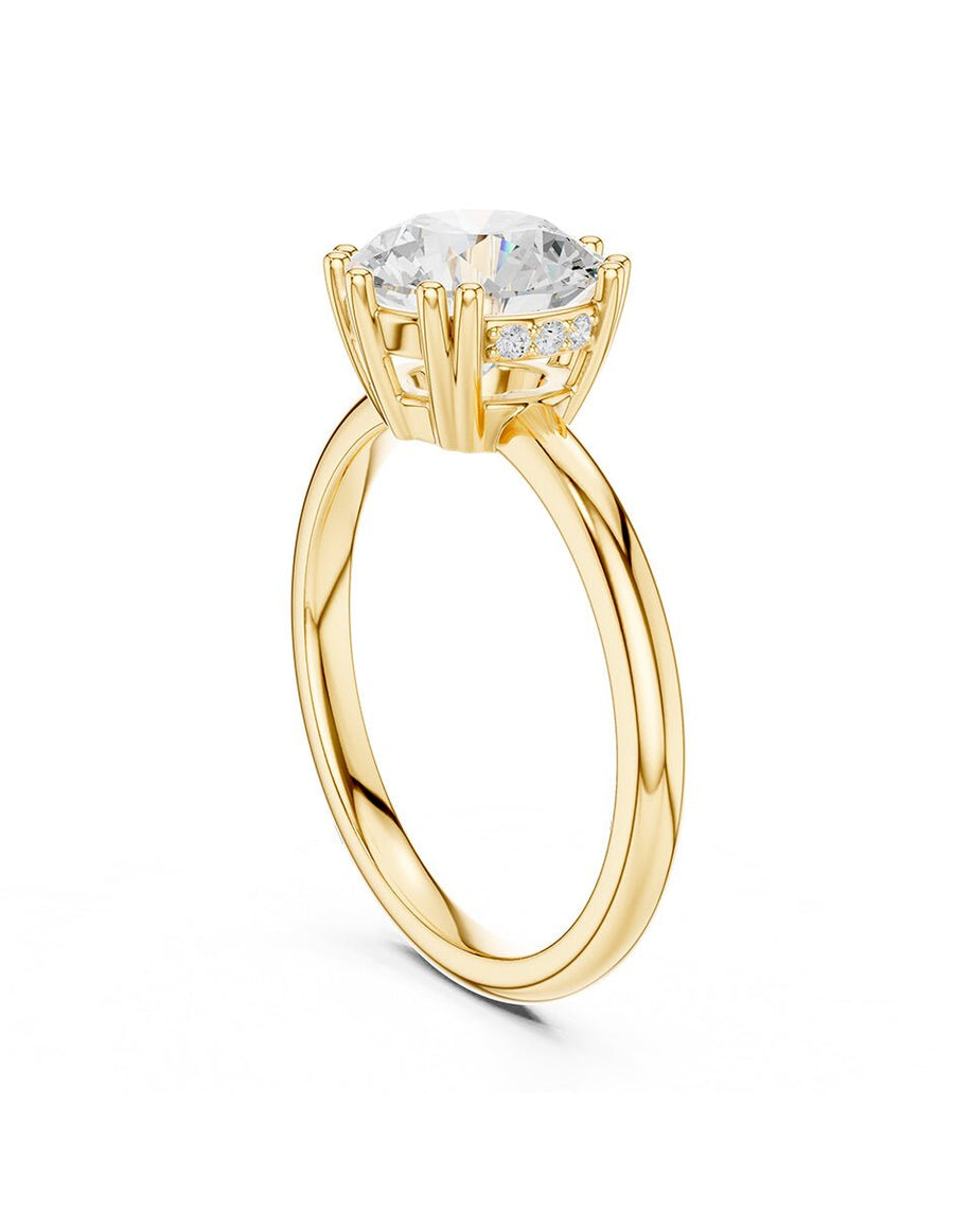 Anillo de compromiso - piedras laterales - AMORE186-RD-LG