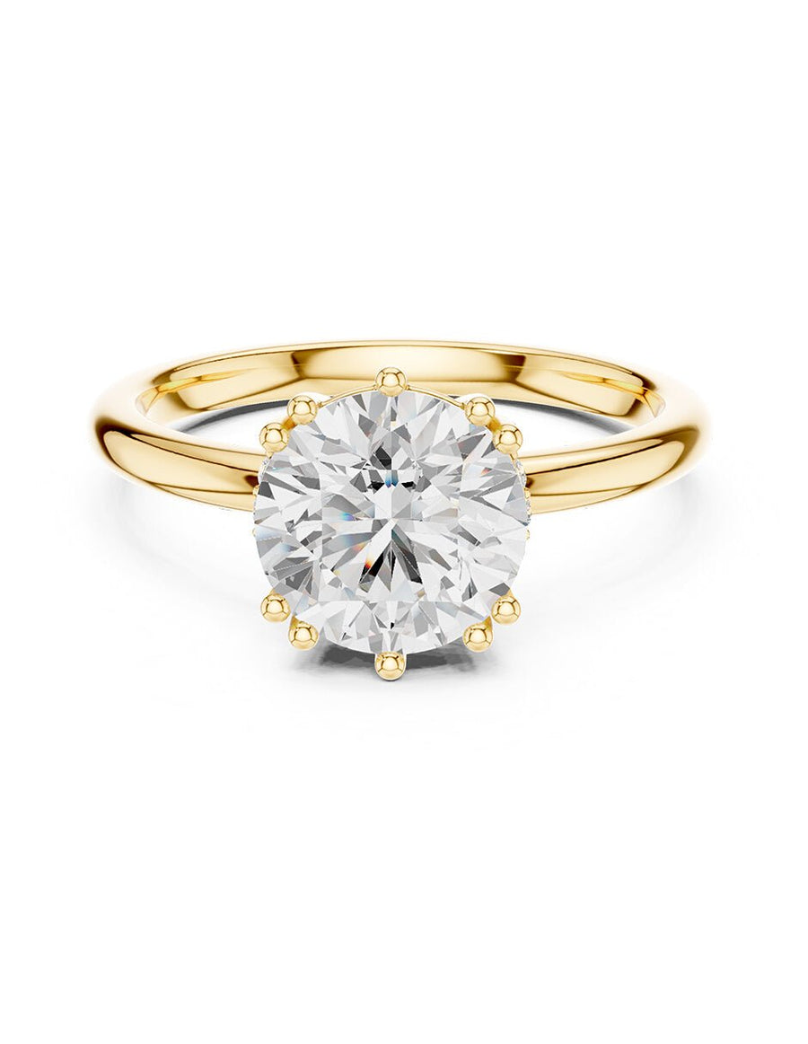 Anillo de compromiso - piedras laterales - AMORE186-RD-LG