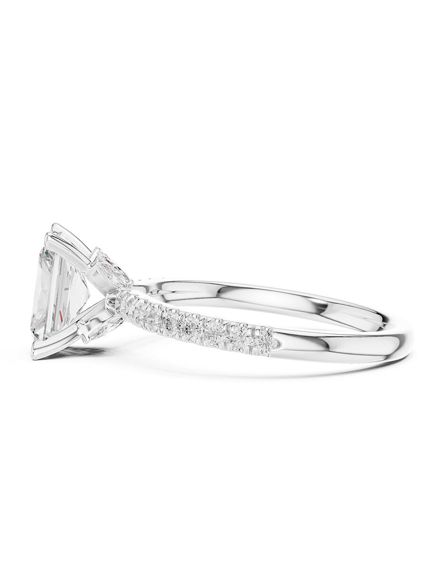 Anillo de compromiso - piedras laterales - AMORE187-RA-LG