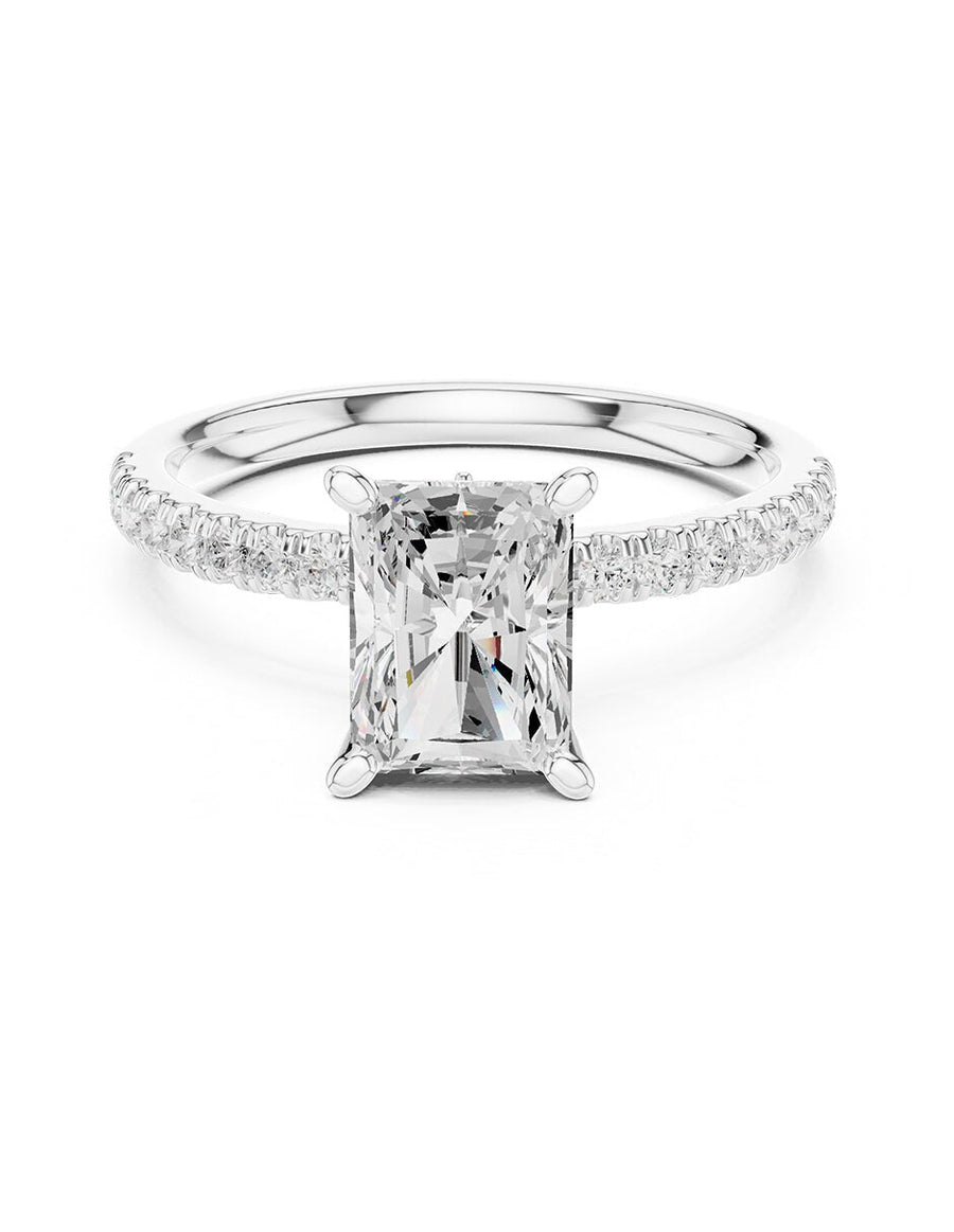 Anillo de compromiso - piedras laterales - AMORE187-RA-LG