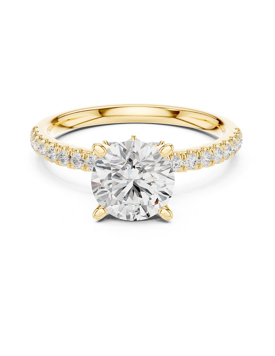 Anillo de compromiso - piedras laterales - AMORE187-RD-LG