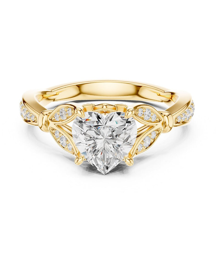 Anillo de compromiso - piedras laterales - AMORE188-HE-LG